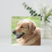 ゴールデン・リトリーバーの子犬の招待状 招待状 (スタンド正面)
