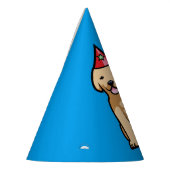 ゴールデン・リトリーバーの子犬の誕生日 パーティーハット (左)