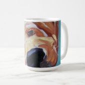 ゴールデン・リトリーバーの子犬ペットポートレートのコーヒー・マグ コーヒーマグカップ (正面右)