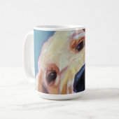 ゴールデン・リトリーバーの子犬ペットポートレートのコーヒー・マグ コーヒーマグカップ (正面左)