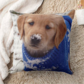 ゴールデン・リトリーバーの子犬 クッション (ブランケット)