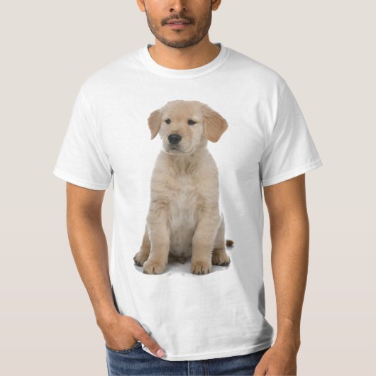 ゴールデン・リトリーバーの子犬 Tシャツ (正面)