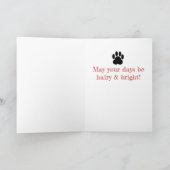 ゴールデン・リトリーバーの幸せな足lidaysの挨拶状 シーズンカード (内部)