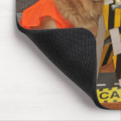 ゴールデン・リトリーバーの建設作業員 マウスパッド (コーナー)