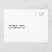 ゴールデン・リトリーバーの明けましておめでとうの郵便はがき シーズンポストカード (裏面)