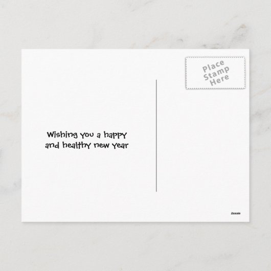 ゴールデン・リトリーバーの明けましておめでとうの郵便はがき シーズンポストカード (裏面)