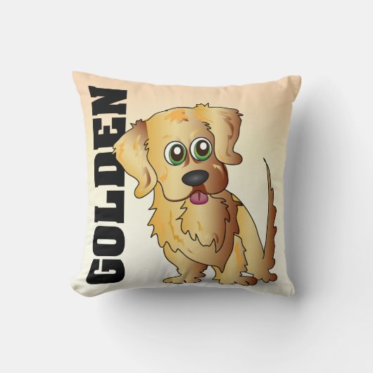 ゴールデン・リトリーバーの枕 クッション (正面)