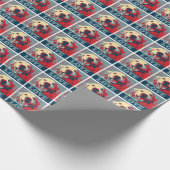 ゴールデン・リトリーバーの様式化された愛 ラッピングペーパー (角)