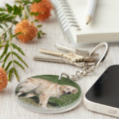 ゴールデン・リトリーバーの歩く キーホルダー (正面右)