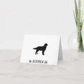 ゴールデン・リトリーバーの水泳のバースデー・カード カード (裏面)