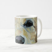 ゴールデン・リトリーバーの目および鼻の芸術のマグ コーヒーマグカップ (正面右)