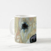 ゴールデン・リトリーバーの目および鼻の芸術のマグ コーヒーマグカップ (正面左)