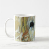 ゴールデン・リトリーバーの目および鼻の芸術のマグ コーヒーマグカップ (左)