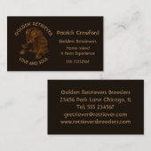 ゴールデン・リトリーバーの繁殖動物および訓練 名刺 (正面/裏面)