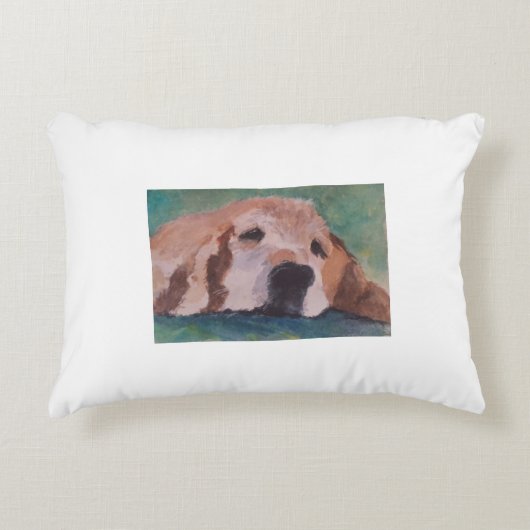 ゴールデン・リトリーバーの装飾用クッション アクセントクッション (正面)