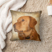 ゴールデン・リトリーバーの顔 クッション (ブランケット)