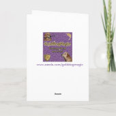 ゴールデン・リトリーバーの50年代の女の子の誕生日 カード (裏面)