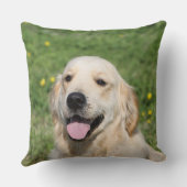 ゴールデン・リトリーバーのHeadshot 1 クッション (裏面)