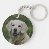ゴールデン・リトリーバーのHeadshot 2 キーホルダー (裏面)