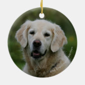 ゴールデン・リトリーバーのHeadshot 2 セラミックオーナメント (裏面)