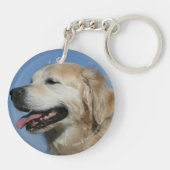 ゴールデン・リトリーバーのHeadshot 4 キーホルダー (裏面)