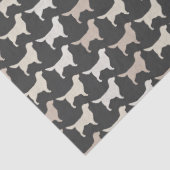 ゴールデン・リトリーバーはパターンのシルエットを描きます 薄葉紙 (詳細)