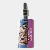 ゴールデン・リトリーバーは平静および遠征を保ちます ラゲッジタグ (正面縦)