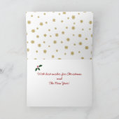 ゴールデン・リトリーバーを踊るクリスマス シーズンカード (内部)