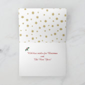 ゴールデン・リトリーバーを踊るクリスマス シーズンカード (内部)