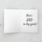 ゴールデン・リトリーバーイン・パーティーハット40歳誕生日 カード (内部)