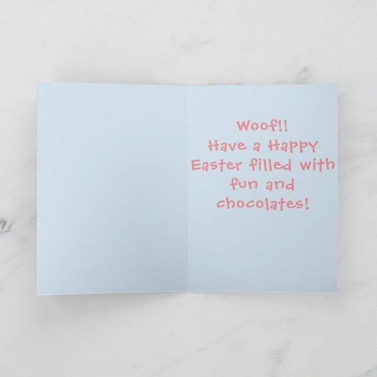 ゴールデン・リトリーバーイースター シーズンカード (内部)