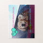 ゴールデン・リトリーバー旅行友情 ジグソーパズル (縦)