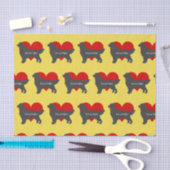 ゴールデン・リトリーバー犬のシルエット愛は金です 薄葉紙 (クラフト)