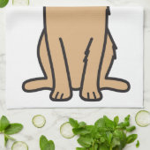 ゴールデン・リトリーバー犬の漫画 キッチンタオル (折り畳み)