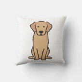 ゴールデン・リトリーバー犬の漫画 クッション (裏面)