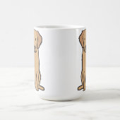 ゴールデン・リトリーバー犬の漫画 コーヒーマグカップ (中央)