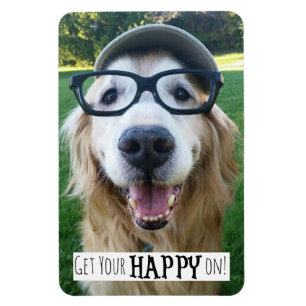 ゴールデン・リトリーバー犬はあなたの幸せ得ます マグネット