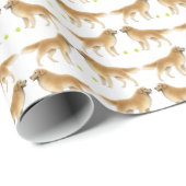 ゴールデン・リトリーバー犬wのテニス・ボールの包装紙 ラッピングペーパー (ロールコーナー)