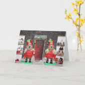 ゴールデン·リトリーバー玩具兵器玩具店クリスマス カード (黄色い花)