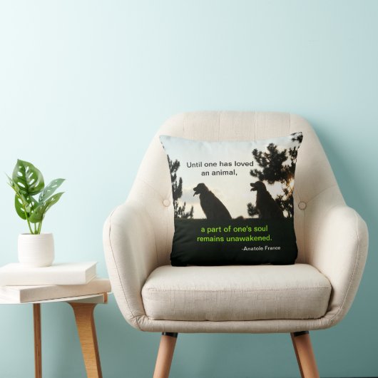 ゴールデン・リトリーバー精神的なペット引用文 クッション (椅子)
