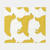 ゴールデン·リトリーバー·サイロ フリースブランケット (正面(横))