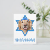 -ゴールデン・リトリーバー-ハヌカーのダビデの星コロナ シーズンポストカード (スタンド正面)