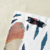 ゴールデン・リトリーバー、ビーチ犬、モダン ビーチタオル (インサイチュ)