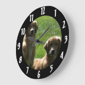 ゴールデン・リトリーバー ラージ壁時計 (傾斜)