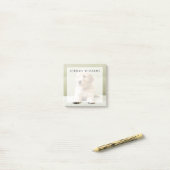 ゴールデン·リトリーバー·ワンちゃんが長椅子に ポストイット (デスク上)