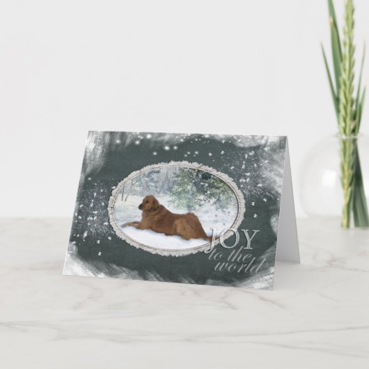 ゴールデン・リトリーバー-世界(緑)への喜び シーズンカード (正面)