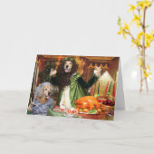 ゴールデン·リトリーバー·幽霊·オブ·クリスマス·プレゼント カード (黄色い花)