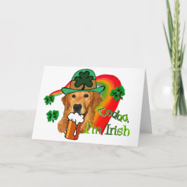 ゴールデン・リトリーバーSt patricks day カード