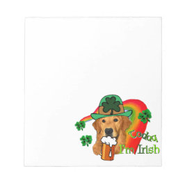 ゴールデン・リトリーバーSt patricks day ノートパッド