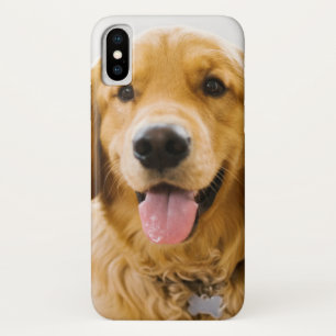 ゴールデン·レトリバーが笑顔 iPhone X ケース